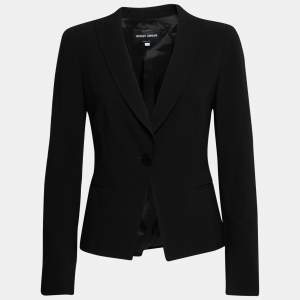Giorgio Armani Black Wool Single Breasted Blazer S