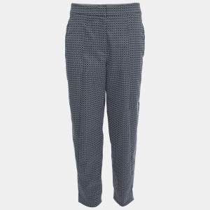 Giorgio Armani Purple & Grey Patterned Knit Pants M