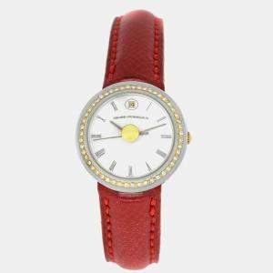 Pre Owned Girard-Perregaux Equation Focal 5010 Quartz White 18k Yellow Gold Stainless Steel Women's Wristwatch 26 mm