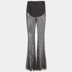 مملوكة مسبقًا Giuseppe Di Morabito Rhinestone Embellished Flared Pants XS/S