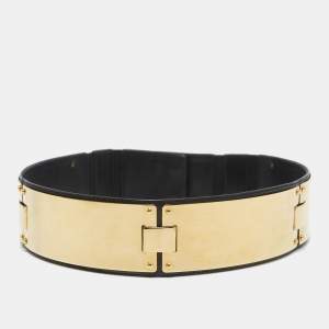 Giuseppe Zanotti Black Leather Metal Waist Belt