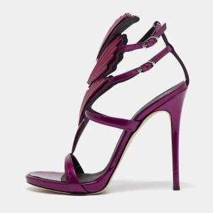 Giuseppe Zanotti Purple Patent Leather Cruel Ankle Strap Sandals Size 40