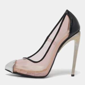 Giuseppe Zanotti Multicolor Patent Leather and PVC Cap Toe Pumps Size 35