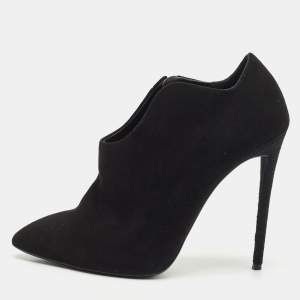 Giuseppe Zanotti Black Suede Pointed Toe Booties Size 36