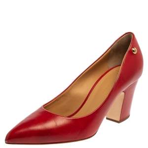 Giuseppe Zanotti Red Leather Pointed Toe Pumps Size 40
