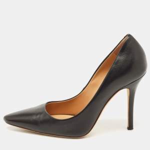 Giuseppe Zanotti Black Leather Pointed Toe Pumps Size 36