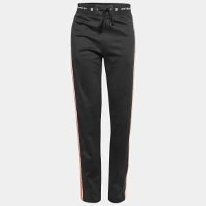 Givenchy Black Knit Side-Stripe Logo Track Pants M