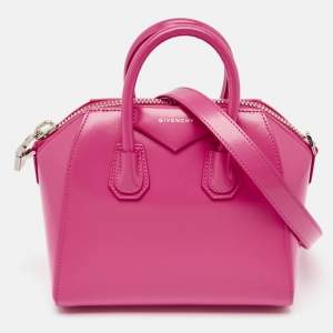Givenchy Neon Pink Leather Mini Antigona Satchel