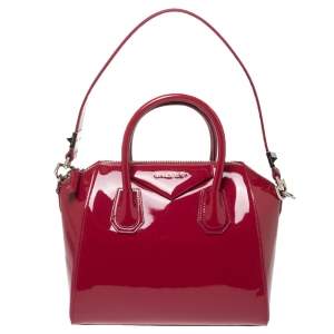 Givenchy Magenta Patent Leather Small Antigona Satchel