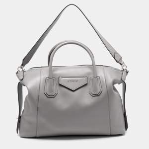 Givenchy Grey Leather Medium Soft Antigona Tote