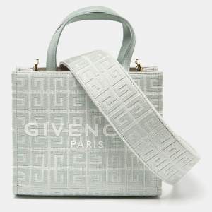 Givenchy Green Signature Canvas and Leather Tote