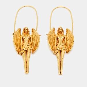 Givenchy Virgo Zodiac Gold Tone Drop Earrings