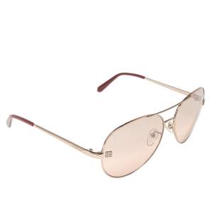 Givenchy Purple Acetate Gold Tone Metal SGV464 Gradient Aviators Sunglasses