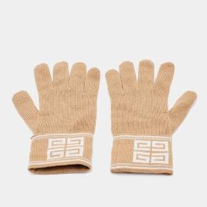 Givenchy Beige Wool Knit Gloves 