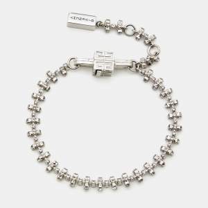 Givenchy  4G Crystal Silver Tone Bracelet