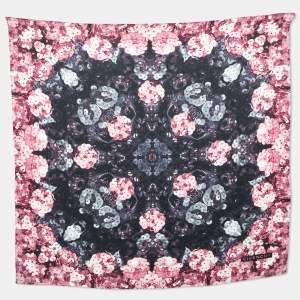 Givenchy Multicolor Floral Printed Silk Square Scarf