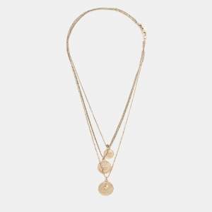 Givenchy Gold Tone Multi Strand Necklace