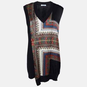 Givenchy Black Printed Silk & Wool Sleeveless Tunic S