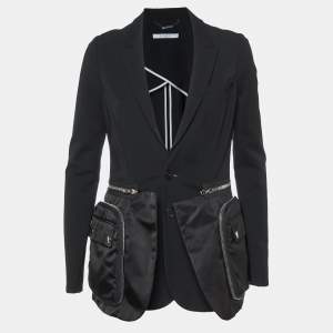Givenchy Black Crepe Pocket Detail Jacket M