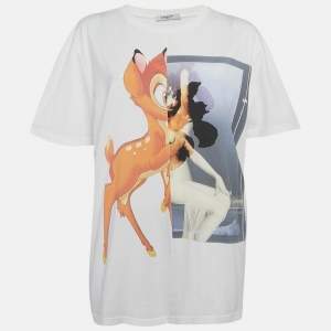 Givenchy x Disney White Bambi Print Jersey Crewneck T-Shirt L