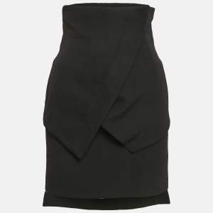 Givenchy Black Wool High Waist Mini Skirt S