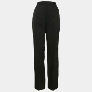 Givenchy Black Wool Wide Leg Trousers M