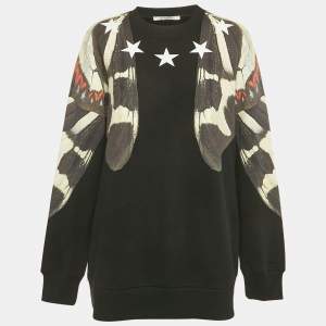 Givenchy Black Butterfly Print Cotton Sweatshirt M