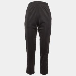 Pre Owned Givenchy Black Jersey Logo Tape Detail Track Pants S