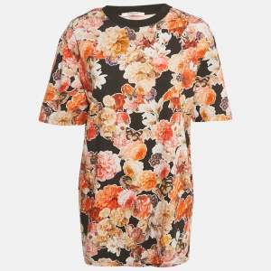 Givenchy Black Floral Print Jersey Crewneck T-Shirt S