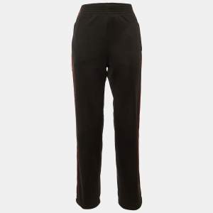 Pre Owned Givenchy Black Jersey Logo Tape Track Pants S