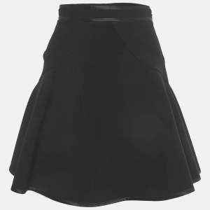 Pre Owned Givenchy Black Knit Flared Mini Skirt S