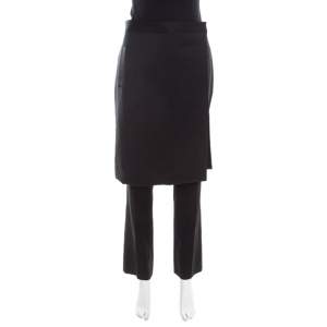 Givenchy Black Wool Skirt Overlay Detail Pants M