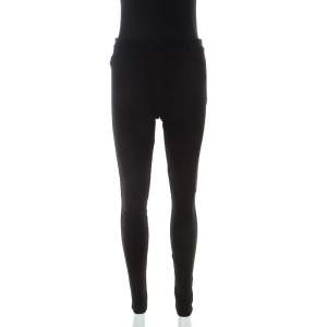 Givenchy Black Stretch Zip Detail Leggings S