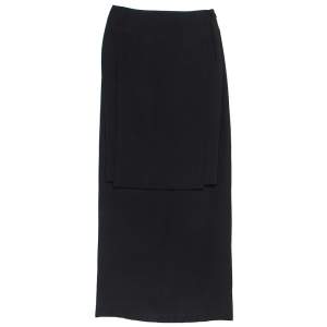 Givenchy Black Crepe Asymmetric Pencil Skirt S