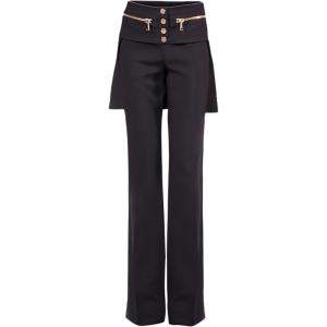 Givenchy Black Crepe Skirt Detail Trouser M