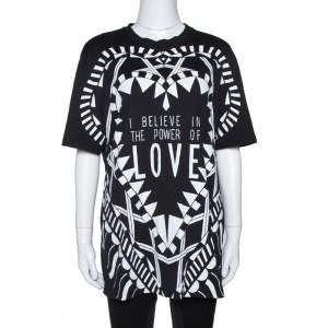 Givenchy Monochrome Cotton Power of Love Oversized T Shirt S