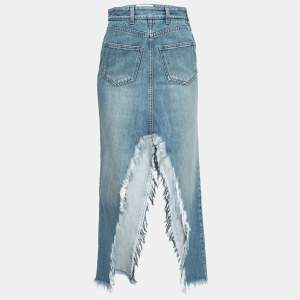 Givenchy Blue Denim Split Long Skirt S