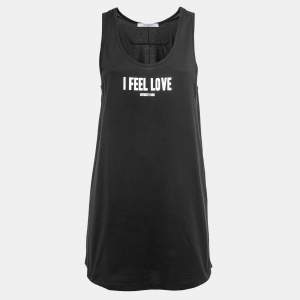 Givenchy Black Cotton Logo Print Oversized Tank Top L