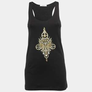 Givenchy Black Logo Print Cotton Tank Top S