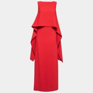 Givenchy Red Crepe Sleeveless Long Dress M