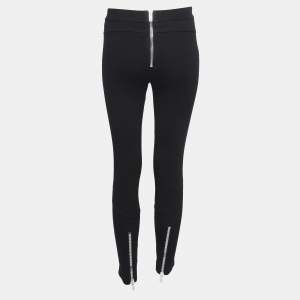 Givenchy Black Knit Zip Detail Legging Pants M