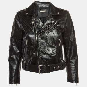 Givenchy Black Leather Belted Riders Jacket M