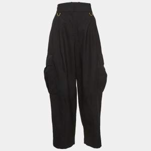 Givenchy Black Wool Tapered Cargo Pants M