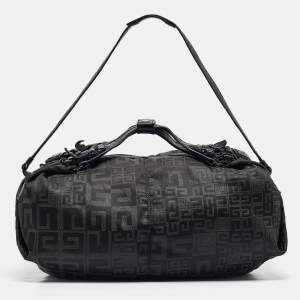 Givenchy Black Signature Nylon and Leather Hobo