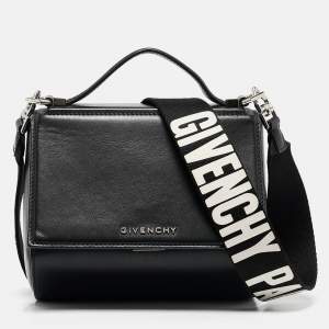 Givenchy Black Leather Mini Pandora Box Crossbody Bag