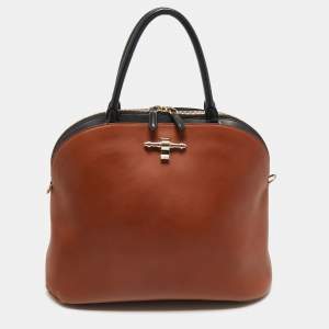 Givenchy Brown/Black Leather Obsedia Satchel