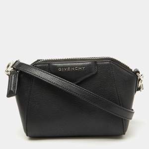 Givenchy Black Leather Micro Antigona Shoulder Bag