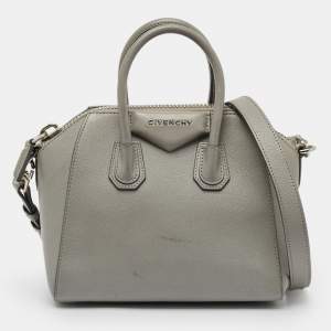 Givenchy Grey Leather Mini Antigona Satchel