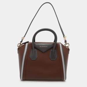 Givenchy Brown/Grey Leather Small Antigona Satchel