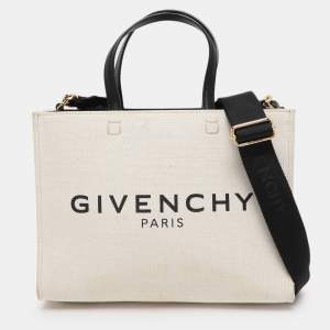 Givenchy White Canvas Small G Tote